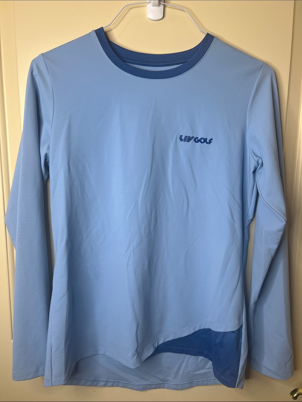 Sport Haley Light Blue Long Sleeve Tee with Dark Blue Trim